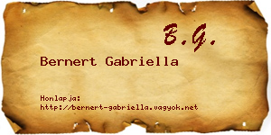 Bernert Gabriella névjegykártya